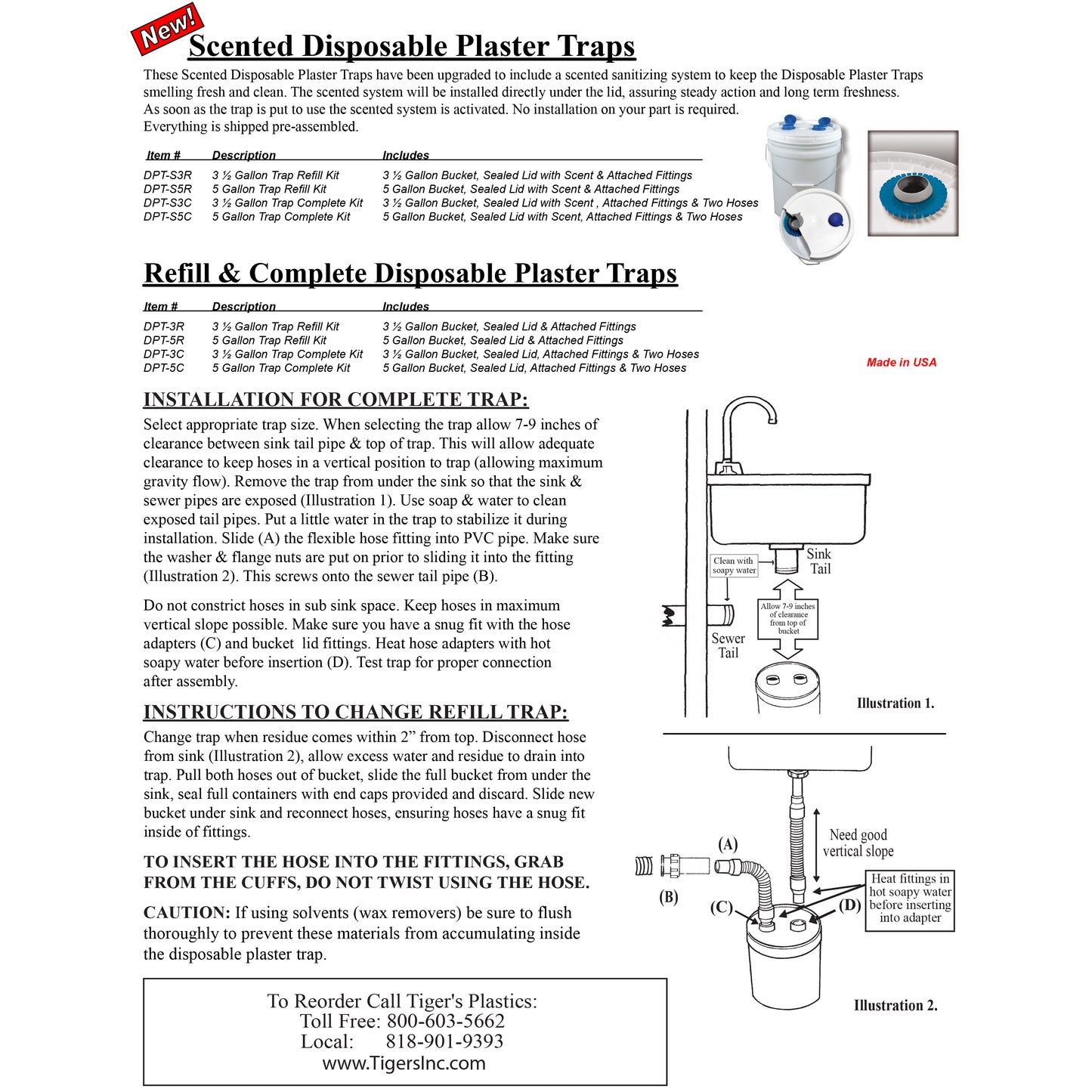 Disposable Complete Plaster Trap